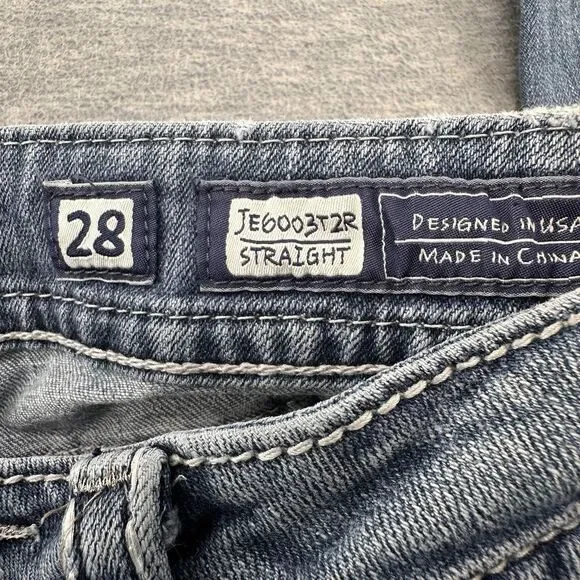 MISS ME - Women's Size 27 Rhinestone Wing JE6003T2R Straight Jeans A46 - Picture 5 of 16